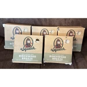 Lot (5) Dr Squatch Men's Natural Soap Birchwood Breeze 5oz Bar Medium Grit
